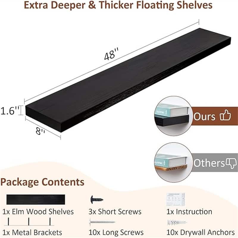 Large Storage Shelves - 8"D x 48"W x 1.6"H