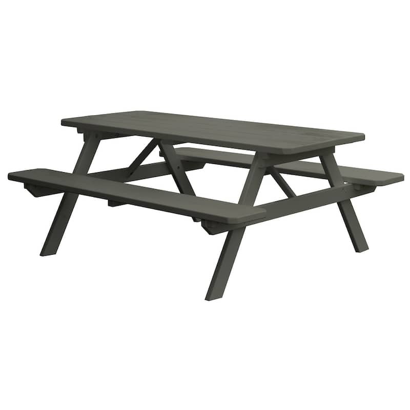 Pine 4' Picnic Table with Attached Benches