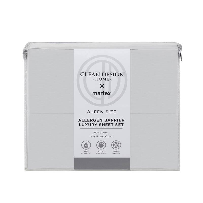 Clean Design Home x Martex 400 Thread Count Blue Sheet Set