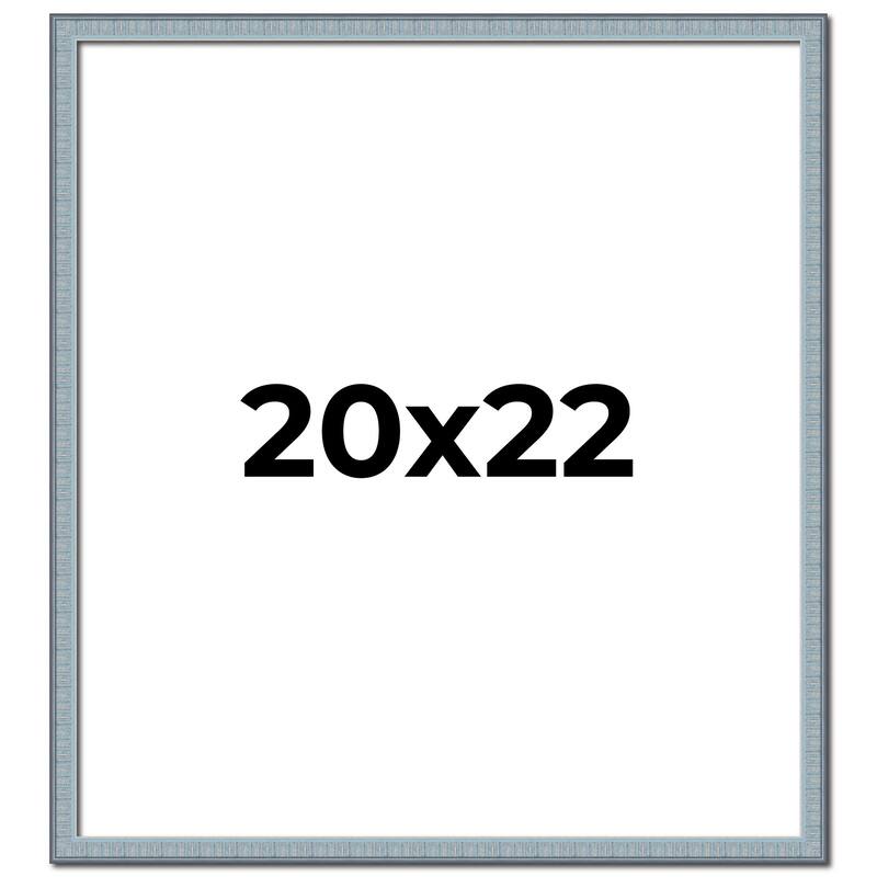20x22 Frame Rustic Sky Blue Solid Wood Picture Frame | 0.75 Inch