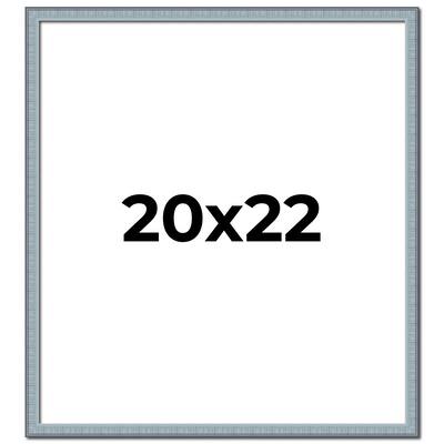 20x22 Frame Rustic Sky Blue Solid Wood Picture Frame | 0.75 Inch