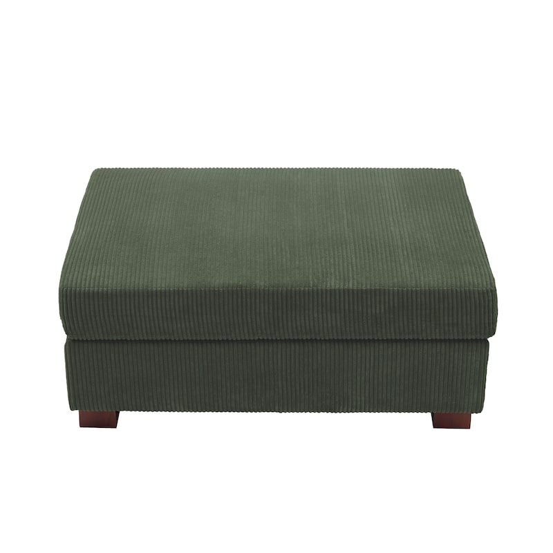 Modern Oversized striped Corduroy Ottoman