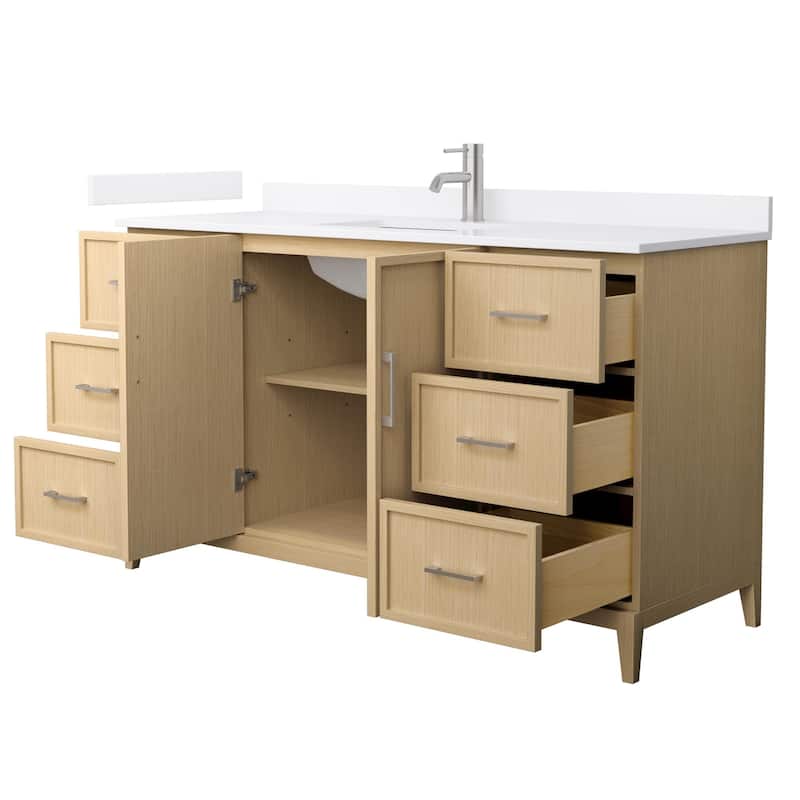 Elan 60-inch Single Vanity, Single Hole Quartz Top
