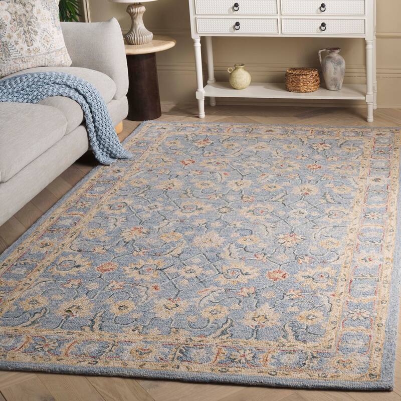 SAFAVIEH Handmade Metro Yayoi Wool Rug - Grey/Beige - 6' Square