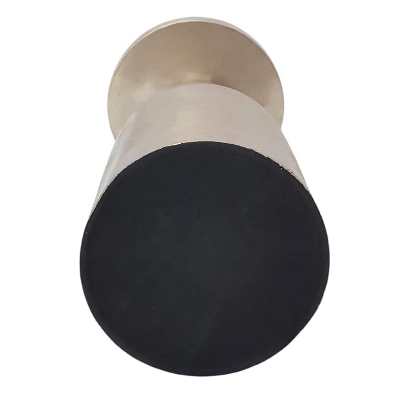 Aluminum Glass Floor Candle Holder Elegant Removable Hurricane