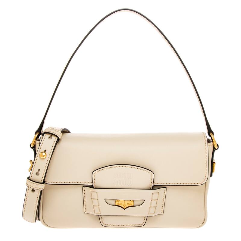 Miu Miu Penny Leather Bag - Light Beige