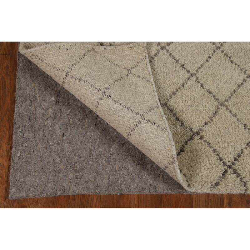 All-Over Trellis Moroccan Oriental Runner Rug Handmade Wool Carpet - 2'6" x 7'11"