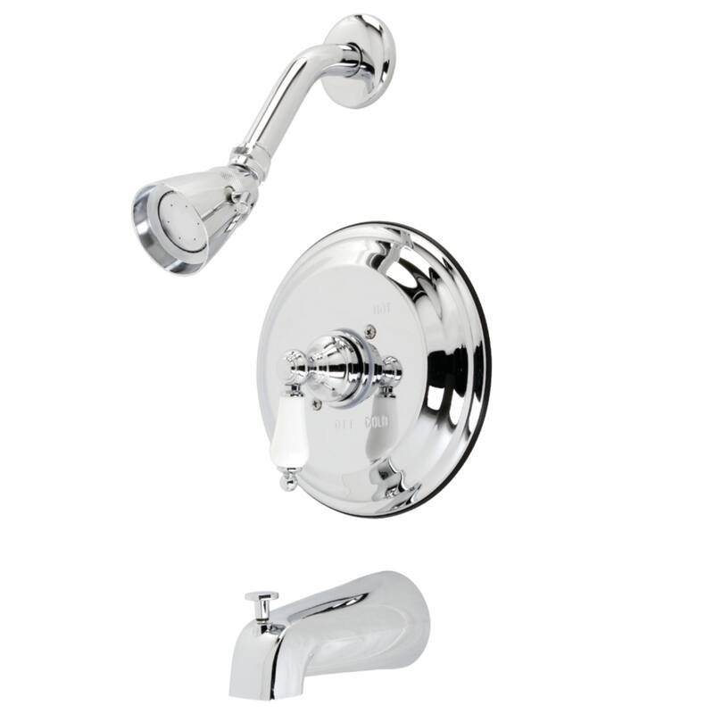 Kingston Brass Single-Handle Pressure Balanced Tub and Shower Faucet, Trim Only - Polished Chrome