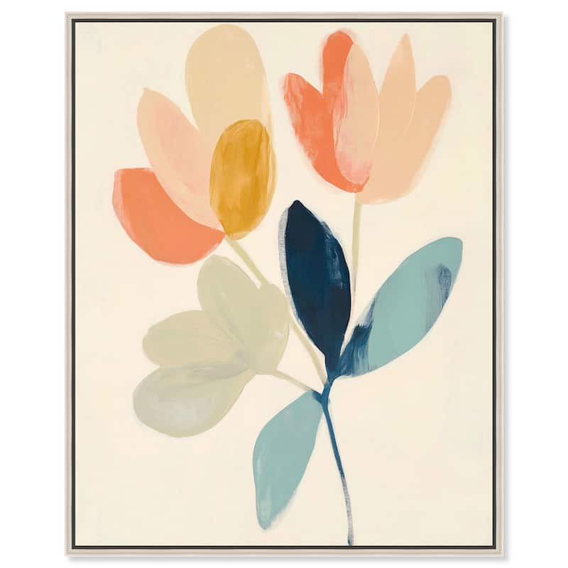 Meadow Motif Canvas by Art Remedy - Silver - 16" x 20"