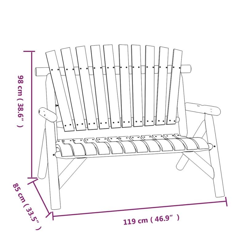 vidaXL Patio Chair 26.8"x33.9"x40.6" Solid Wood Spruce