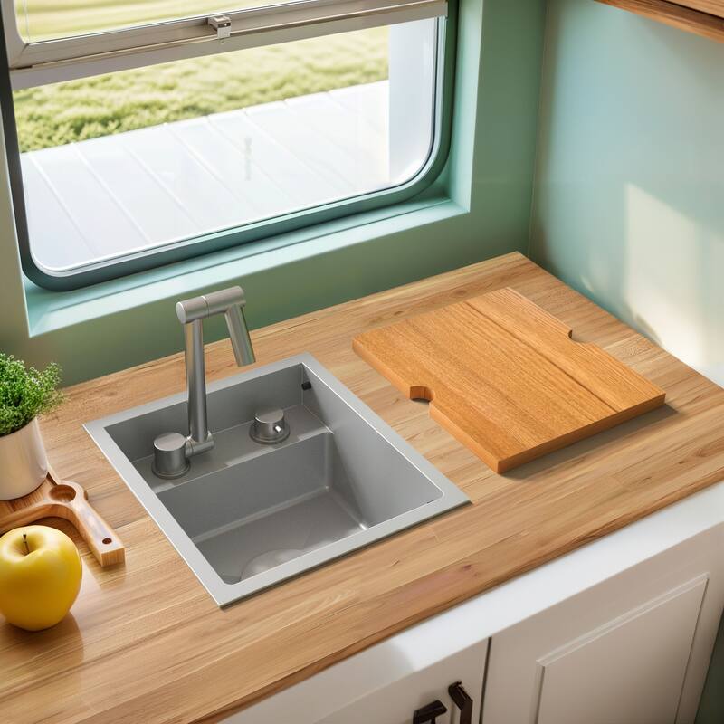 RV Sink with faucet and foldable tap