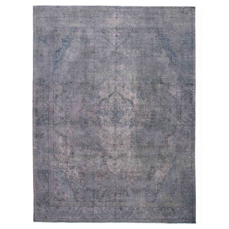 ECARPETGALLERY Hand-knotted Color Transition Denim Blue Wool Rug - 9'4 x 12'6 - Denim Blue - 9'4 x 12'6