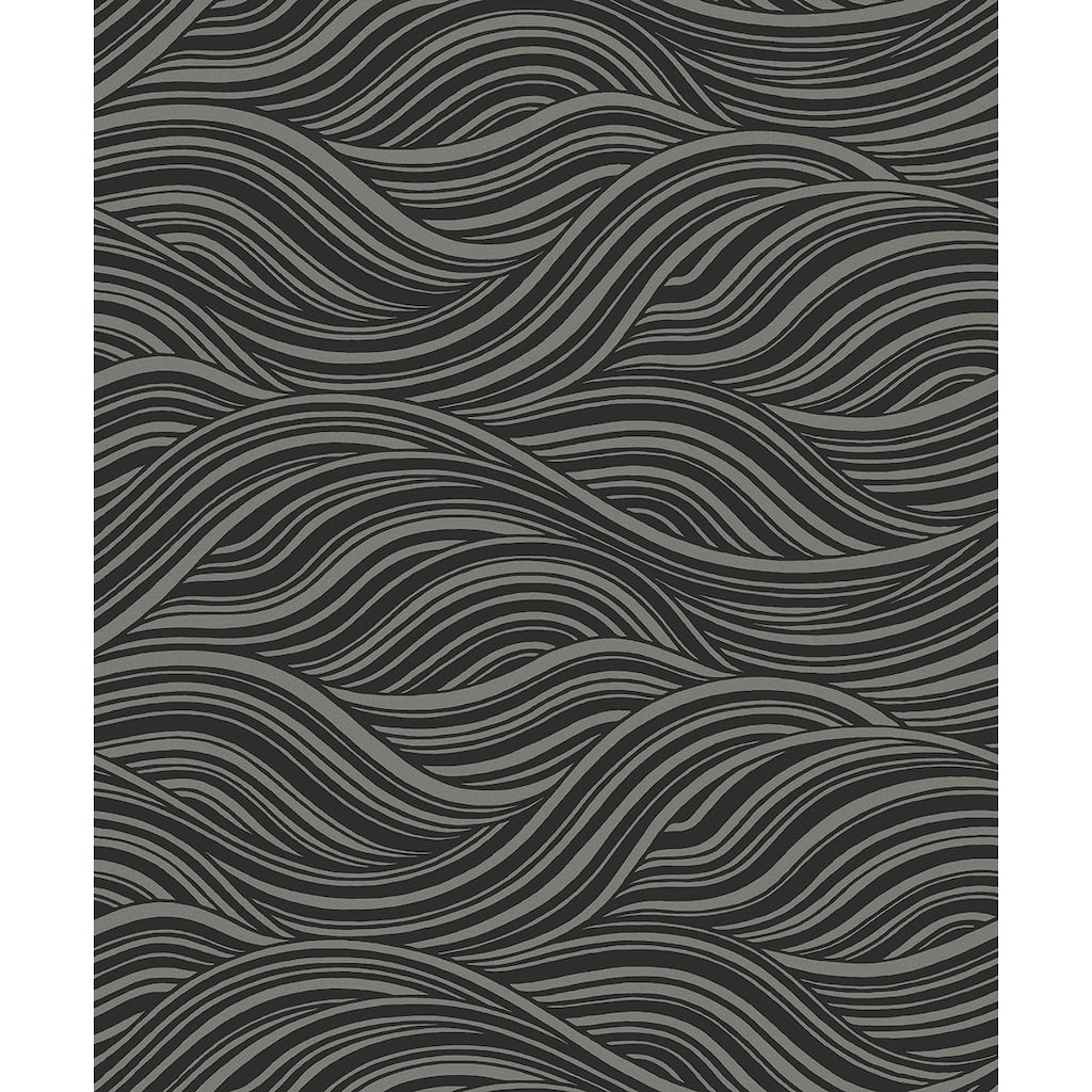 Seabrook Designs Melody Waves Non-Woven Unpasted Wallpaper