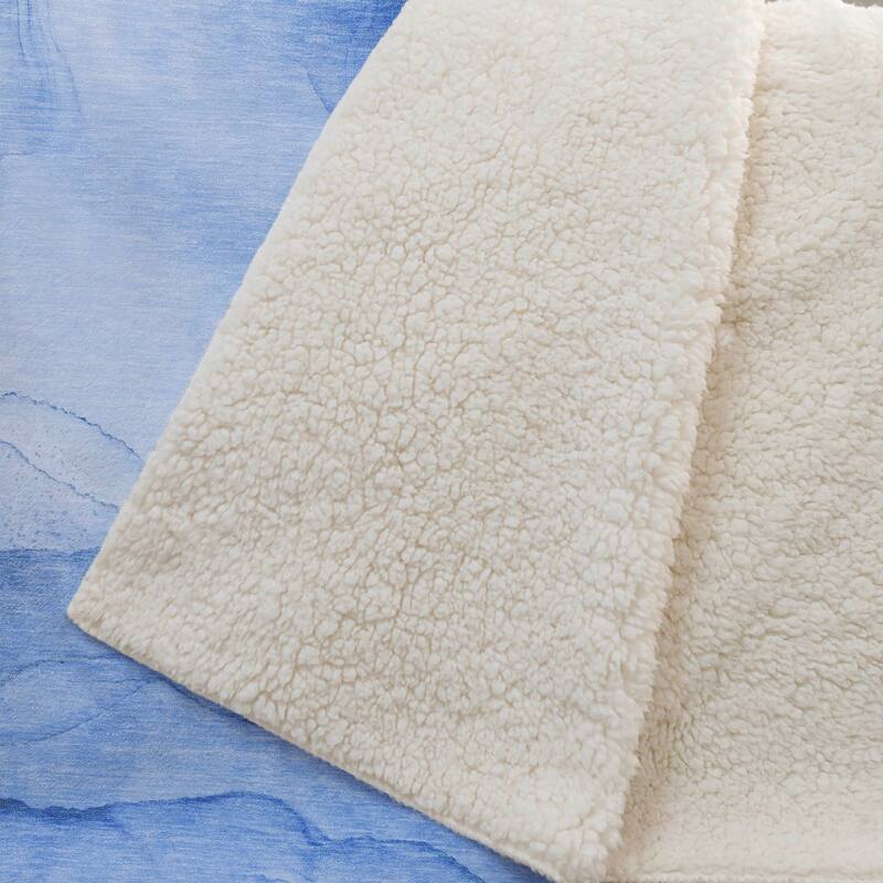 Premium Machine Washable Modern Abstract Sherpa Throw Blanket