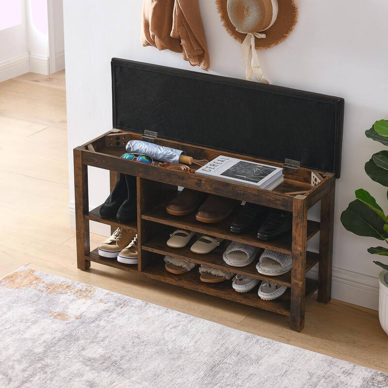 Height-Adjustable Long Shoe-Changing Bench