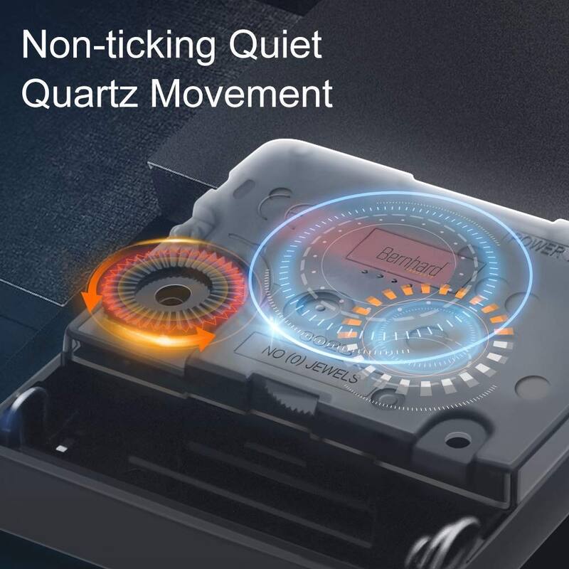 Large Wall Clock 16 Inch Gray Noiseless Battery Operated Quality Quartz Rustic Farmhouse Shabby Chic Vintage Design