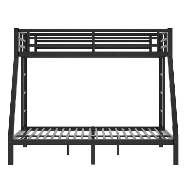 Twin XL over Queen Metal Bunk Bed for Teens and Adults, Space-Saving, Noise Reduced, No Box Spring Needed