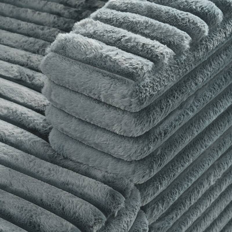 Sofa Bed Napping Daybed Fluffy Corduroy Upholstered Cloud Couch with Throw Pillows