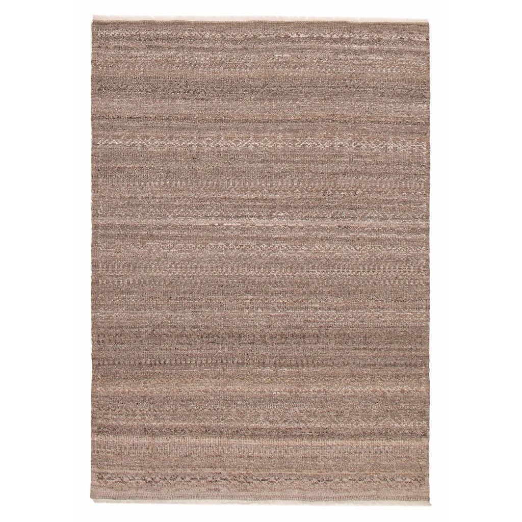 ECARPETGALLERY Hand-knotted Tangier Taupe Wool Rug - 5'3 x 7'10