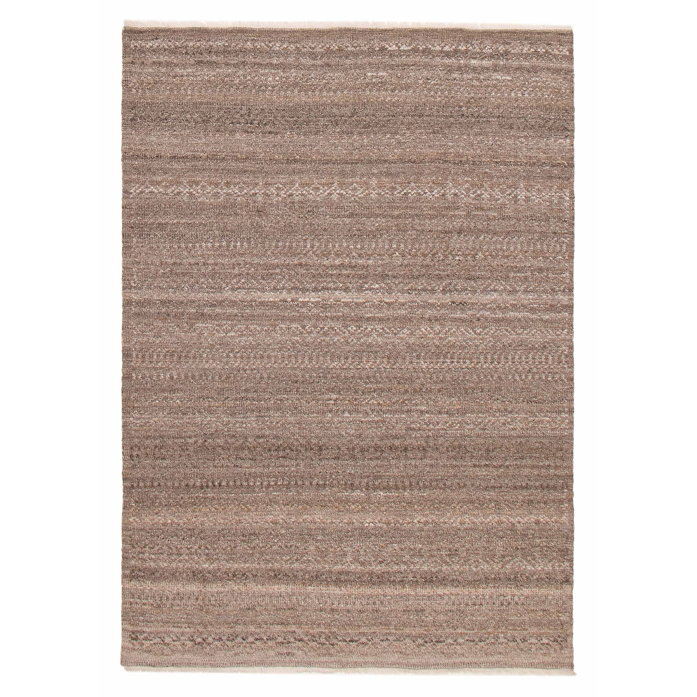 ECARPETGALLERY Hand-knotted Tangier Taupe Wool Rug - 5'3 x 7'10