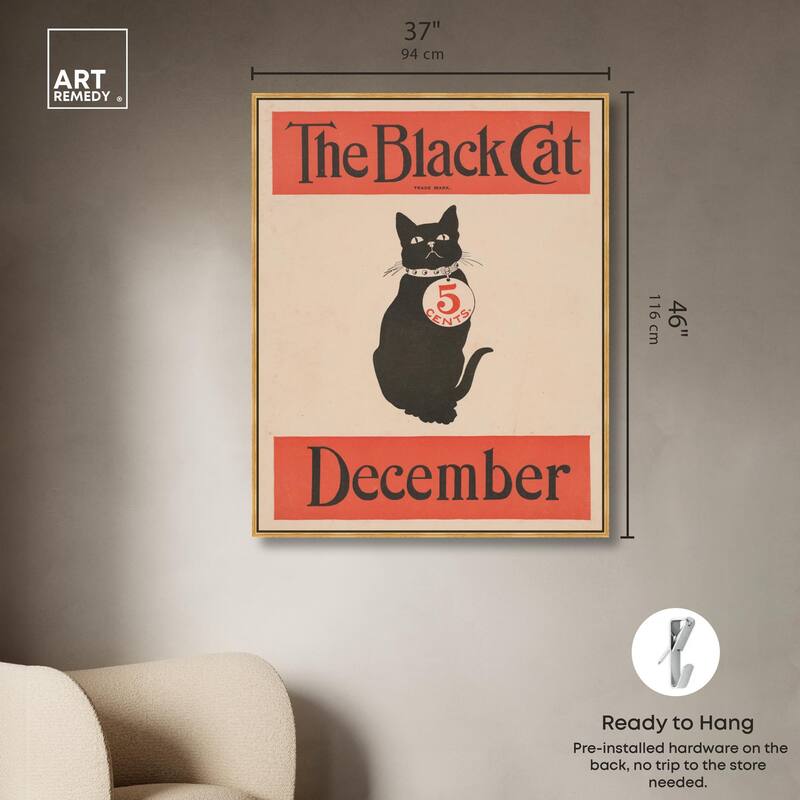 The Black Cat December 1890 Canvas by Art Remedy