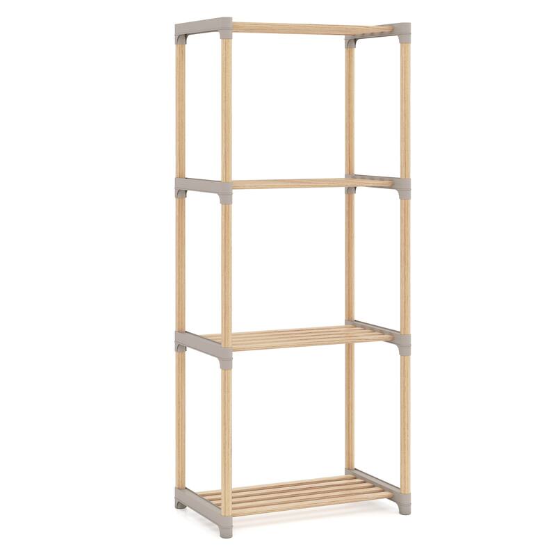Gymax 4-Tier Bookshelf w/Open Shelves Freestanding Storage Organizer