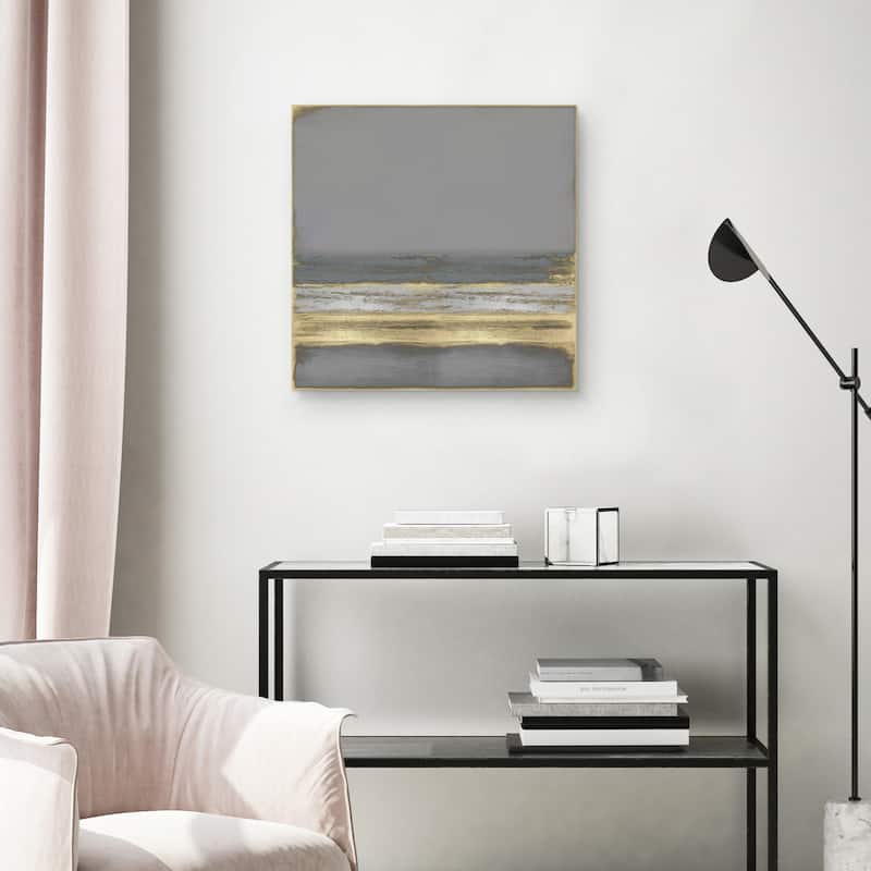 Gold on Gray by Taylor Hamilton Canvas Art Print