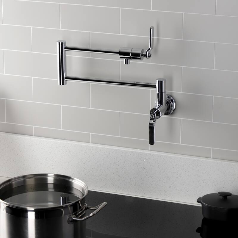 Whitaker Two-Handle 1-Hole Wall Mount Pot Filler Faucet