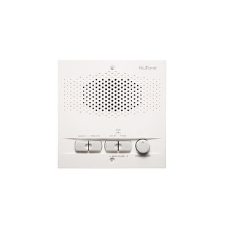 NuTone NRS103 3-Wire Indoor Remote Intercom Station with AM/FM Radio ...