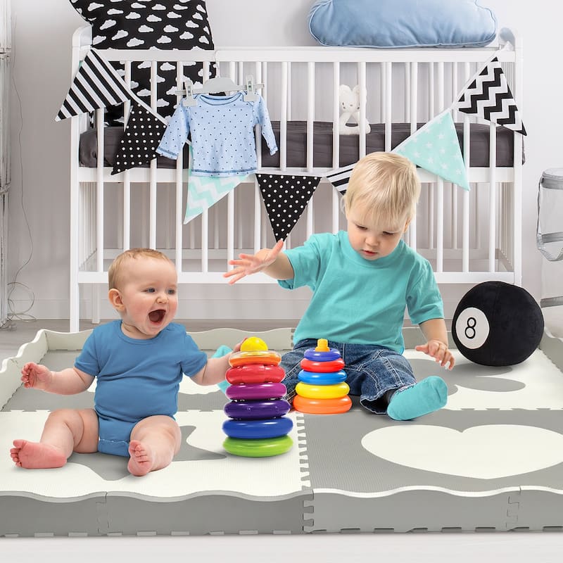 Sorbus Floor Baby Play Mat Interlocking Set (4 Pc)