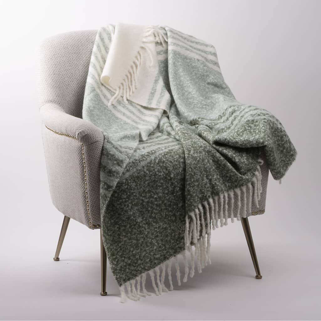 Glitzhome 50x60 Curated Nomad Division Striped Woven Jacquard Throw Blankets