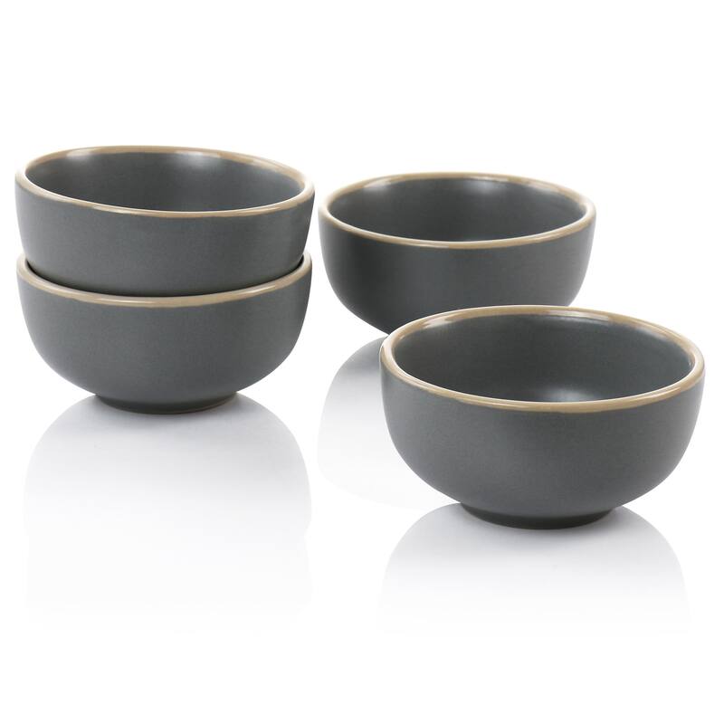 Garforth 4 Piece 3.5 Inch Fruit Bowl Set in Gray