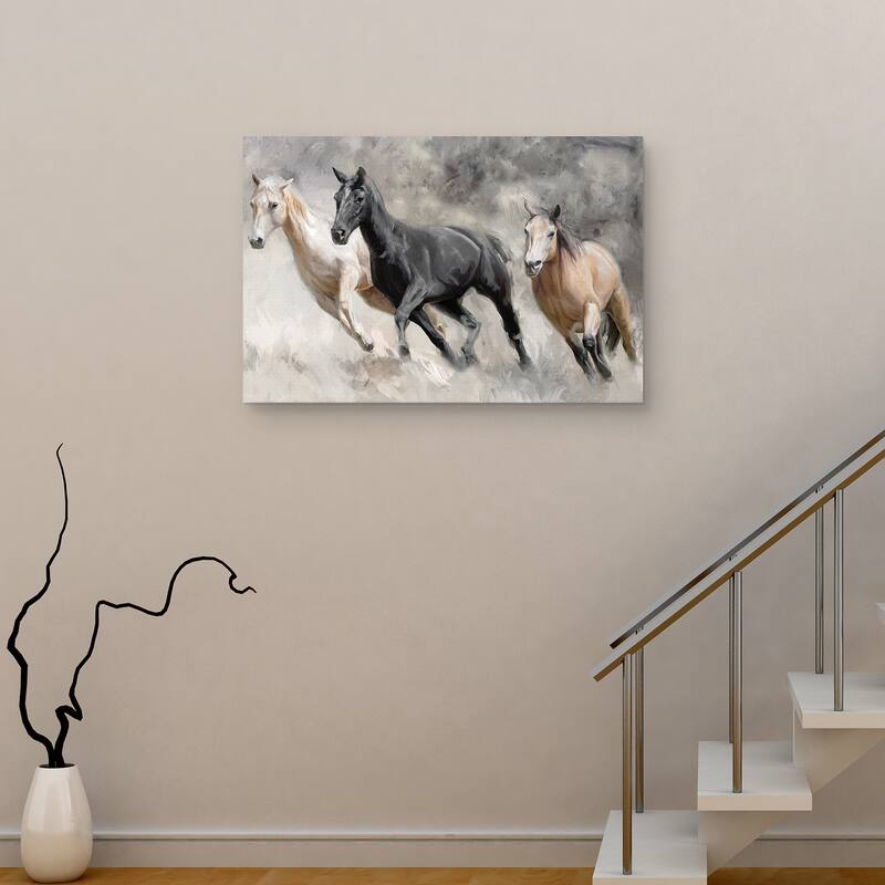 Sunday Run Crop by Studio Arts Canvas Art Print