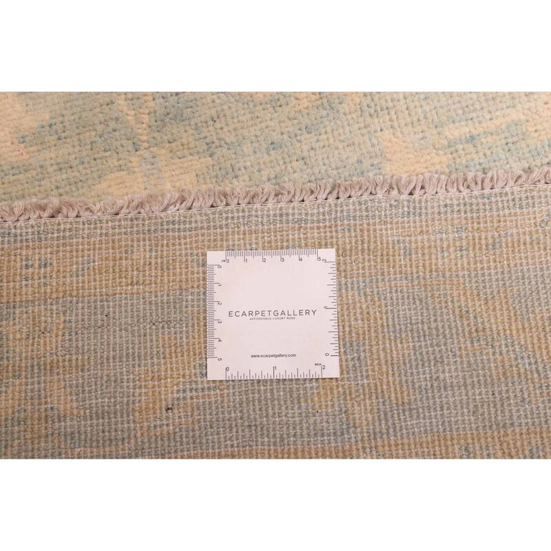 ECARPETGALLERY Hand-knotted Peshawar Oushak Teal Wool Rug - 2'11 x 11'8