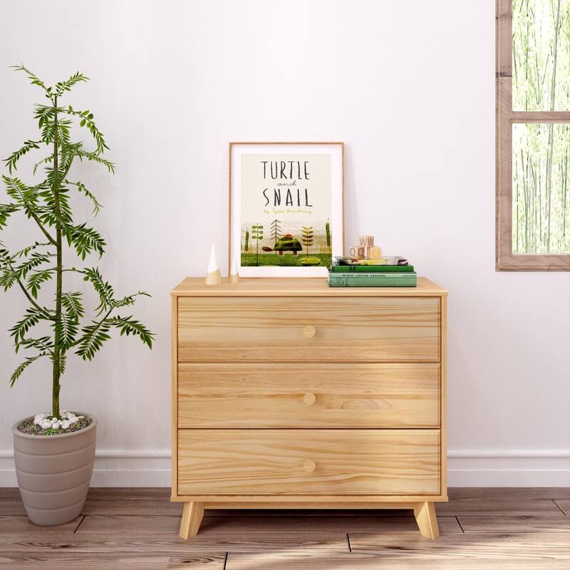 Max and Lily 3-Drawer Solid Wood Dresser