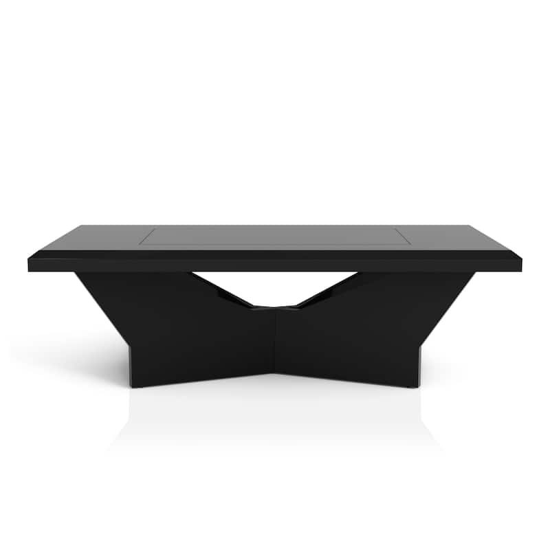 Ameena Contemporary Glass Insert Top Coffee Table by Furniture of America