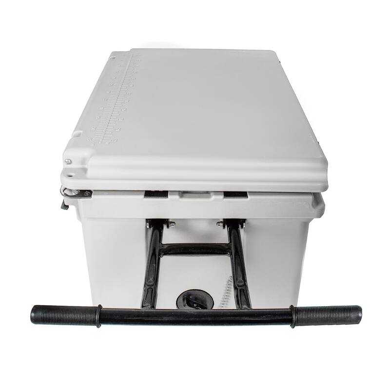 65 Quart Khaki Cooler, Ultra-Tough Hard Shell Ice Chest, Heavy-Duty Insulated Portable Cooler with 6-Day Ice Retention