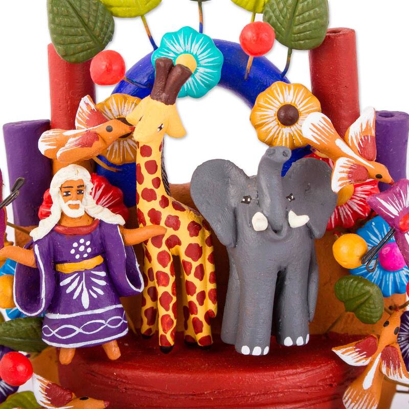 NOVICA Savior of Animals, Ceramic sculpture