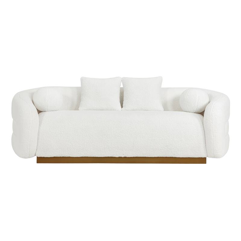 Selsey 2-Piece Sherpa Fabric Living Room Sofa Set