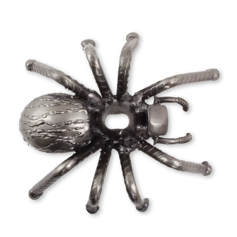 NOVICA Handmade Upcycled Metal Sculpture, 'Rustic Tarantula' (Mexico)