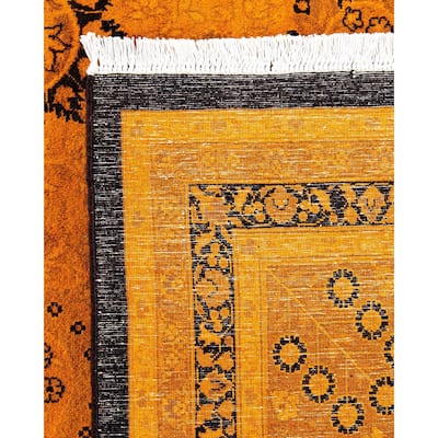 Fine Vibrance, One-of-a-Kind Hand-Knotted Area Rug - Orange, 8' 2" x 10' 3" - 8' 2" x 10' 3"