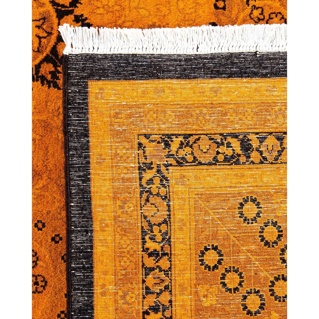 Fine Vibrance, One-of-a-Kind Hand-Knotted Area Rug - Orange, 8' 2" x 10' 3" - 8' 2" x 10' 3"