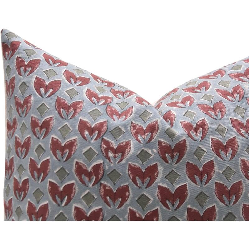 Fabdivine Cotton Floral Block print pillow Cover
