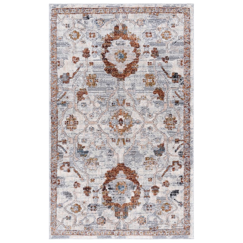SAFAVIEH Heirloom Aurora Traditional Oriental Rug - 2'6" x 4' - Ivory Grey/Rust