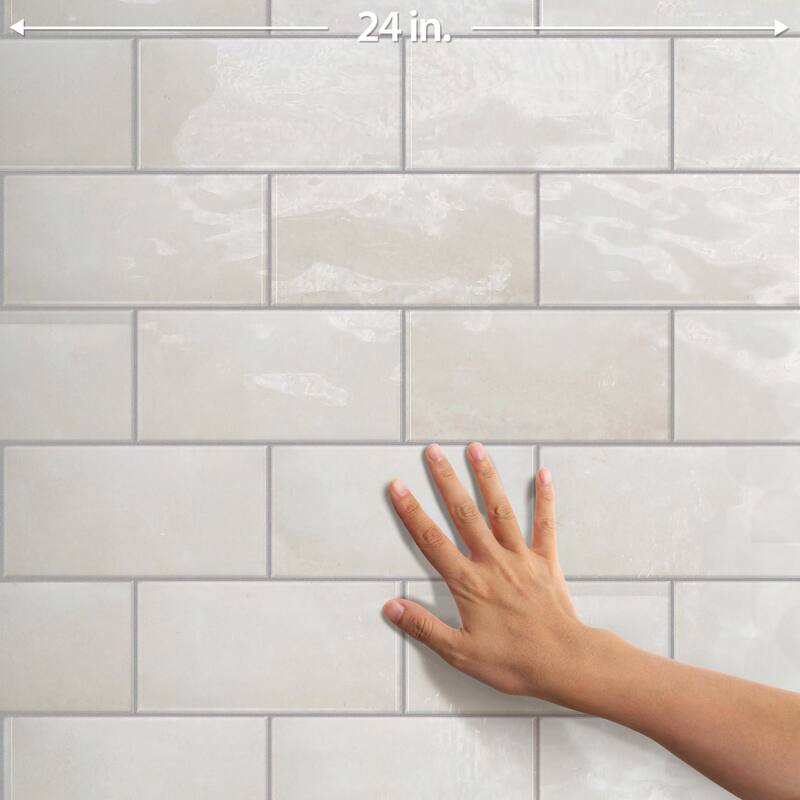 Merola Tile Camden Antique Bianco 4" x 8" Ceramic Wall Tile