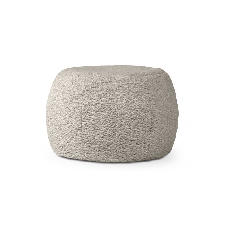 Jaxx Ellis Pouf - Modern Shearling Faux-Lamb Plush Fleece Ottoman