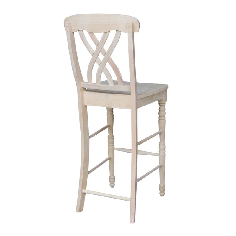 Lattice Solid Wood Stool