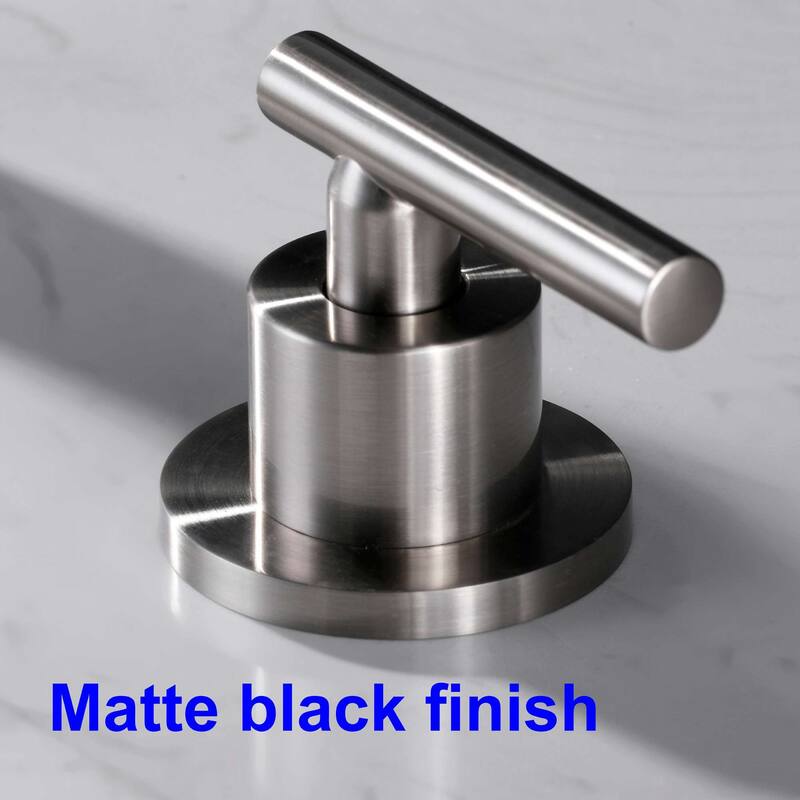 8 Inch Widespread Bathroom Sink Faucet 3 Holes Bathroom Faucet Double Handle Modern Basin Vanity Faucets Deck Mounted No Drain