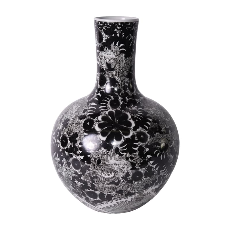 Dragon Globular Floor Vase