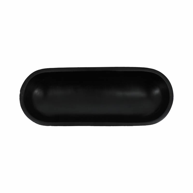 Handcrafted Wooden Oval Footed Accent Bowl for Home Decor-16" - 15.5"